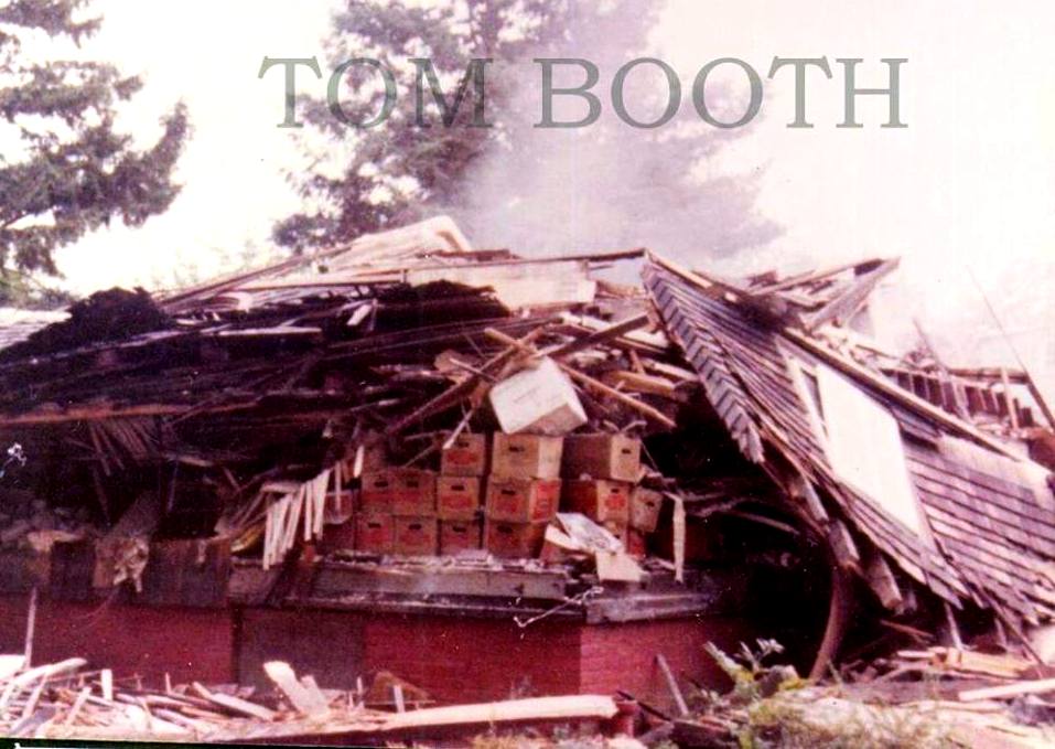 Old Military Hall post-fire 1979