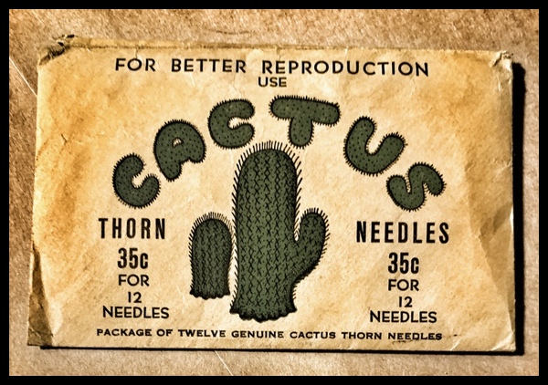 Cactus Thorn Needles, NFSB, Nutley Museum, Nutley Historical Society, Nutley NJ