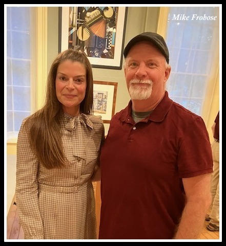 Robin DeLorenzo with NHS Genealogy Chairman Michael Frobose