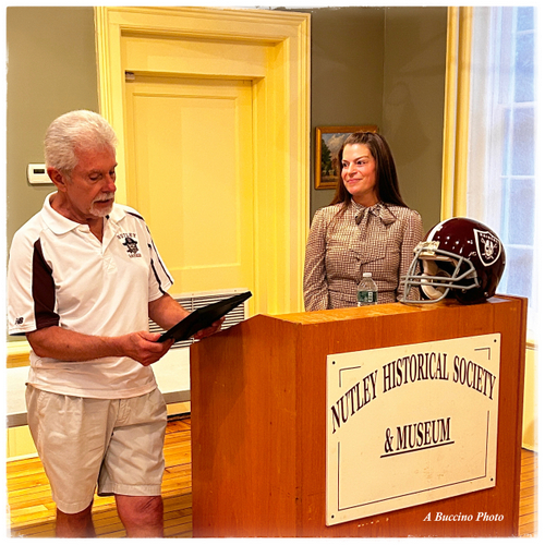 George Ackerman, NHS Sports Historian and NFL Line Judge Robin DeLorenzo