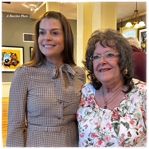 Robin DeLorenzo, Nutley Historical Society Hospitality Director Kathy Flaherty