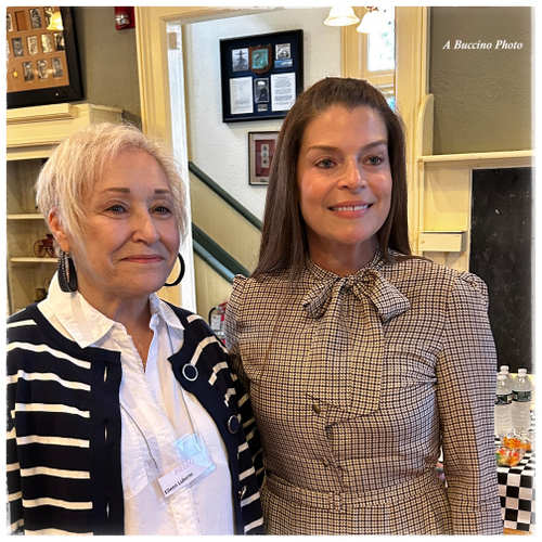 Annie Oakley Historian Eileen Luberto with NFL Line Judge Robin DeLorenzo