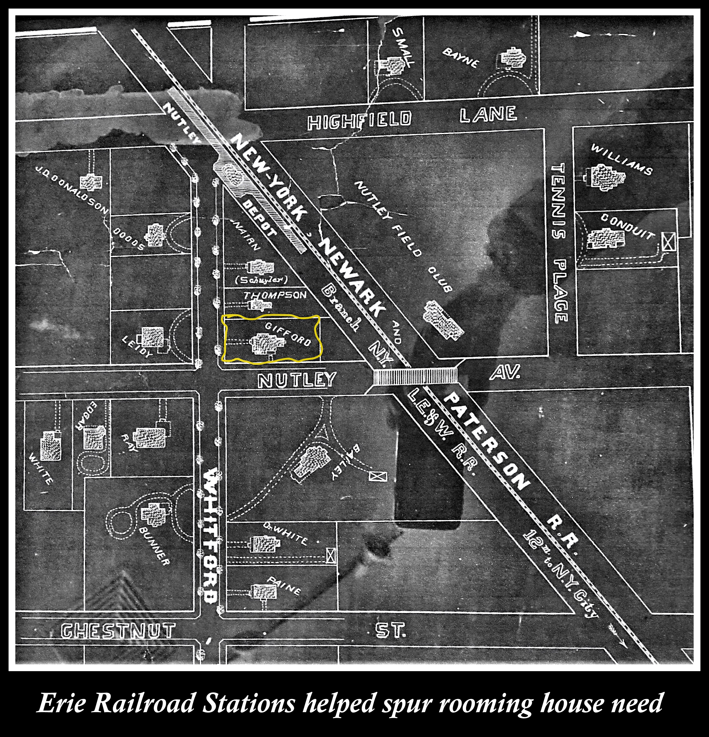 Rooming Houses, Railroad depot, NY-NWK-Paterson RR, David Wilson