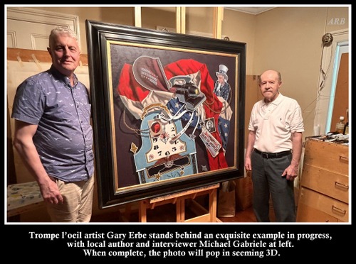 Trompe loeil artist Gary Erbe will talk ART with Michael Gabriele