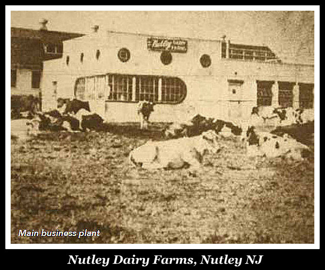 Nutley Dairy Farms, Steinlauf family, Park Avenue, River Road, Nutley NJ