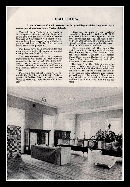 Nutley NJ Museum Dedication, 1954: Lenni Lenape exhibit in new Nutley Museum