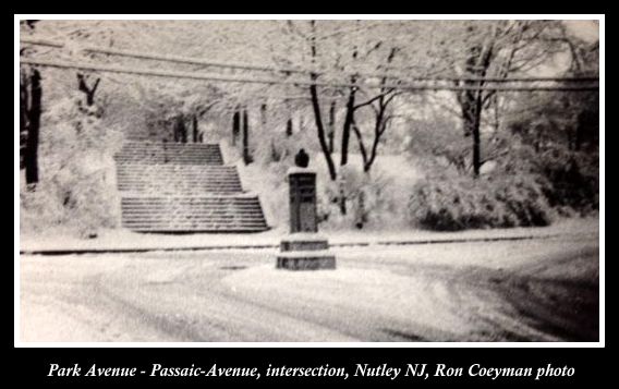Traffic Signal in snow, Passsaic Avenue at Park Avenue, Nutley NJ