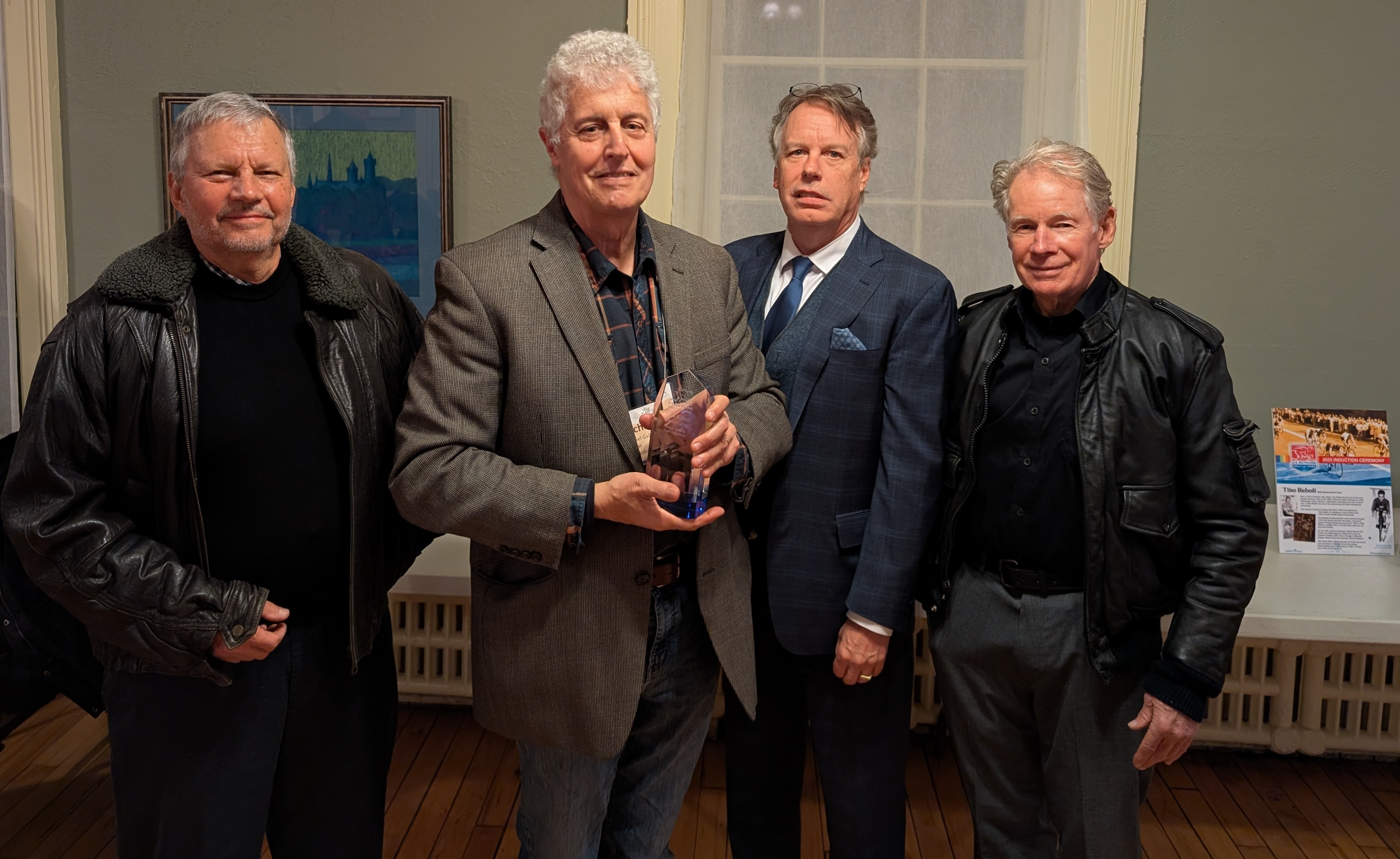 Author Michael Gabriele and former bicycle racers